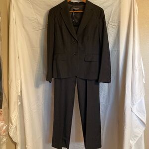 Ann Taylor charcoal grey pinstripe pant suit